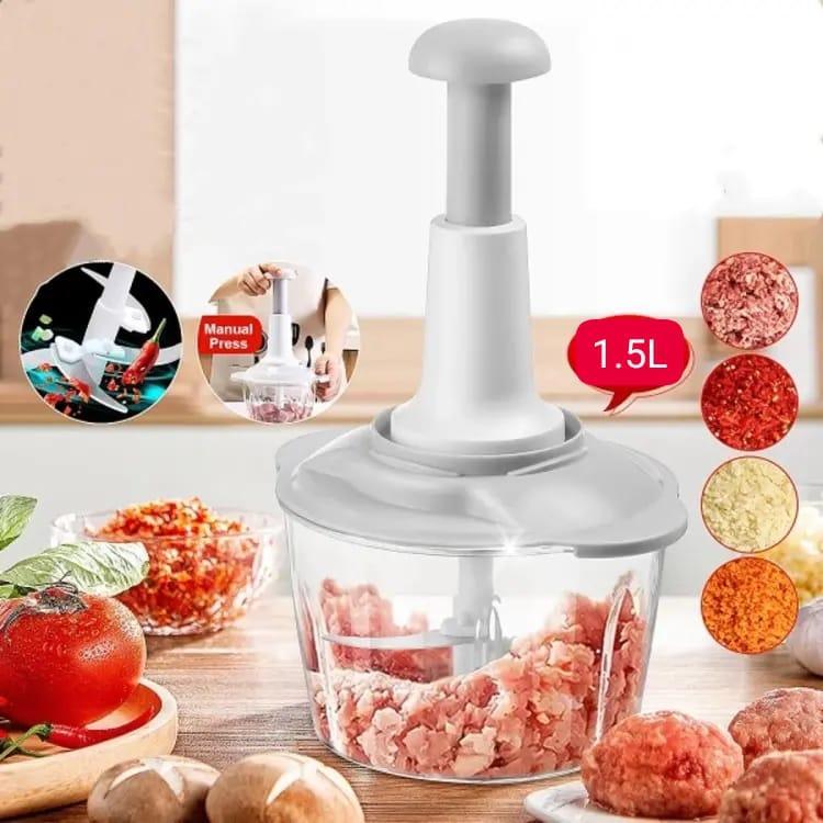 Versatile manual food chopper