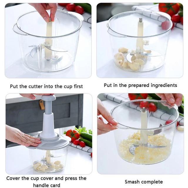 Versatile manual food chopper